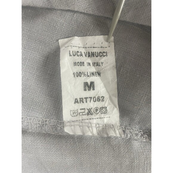 NEW LUCA VANUCCI Italy Linen Jacket Women’s Sz Med Gray Open Front Long Sleeve - Picture 6 of 6